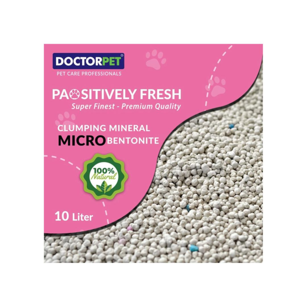 Doctor Pet Cat Litter Super Clumping MICRO Bentonite Baby Powder 10L