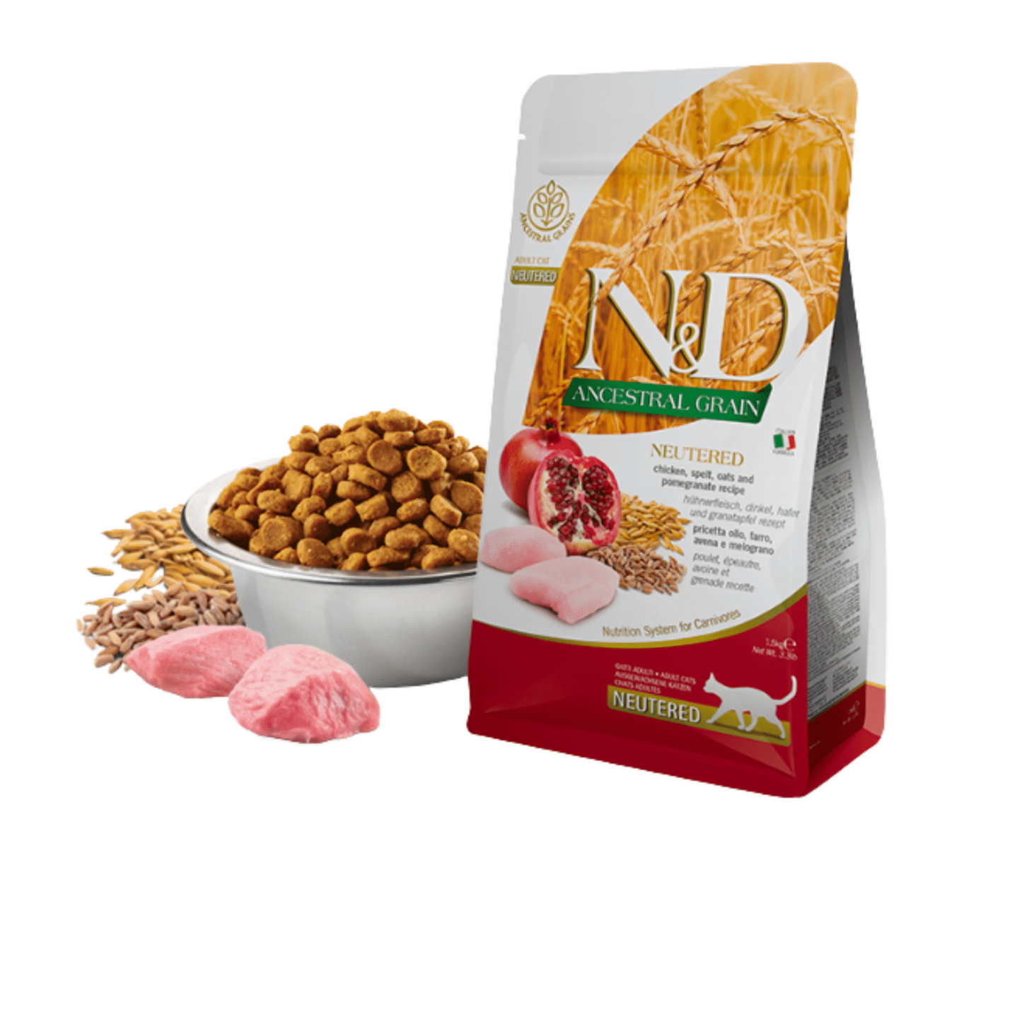 FARMINA N&D Cat Prime Neutered Chicken and Pomegranate recipe Adult 1.5kg