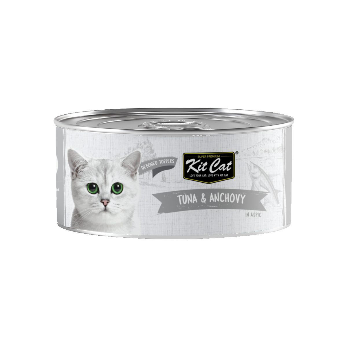 Kit Cat Deboned Tuna & Anchovy Toppers 80g Can