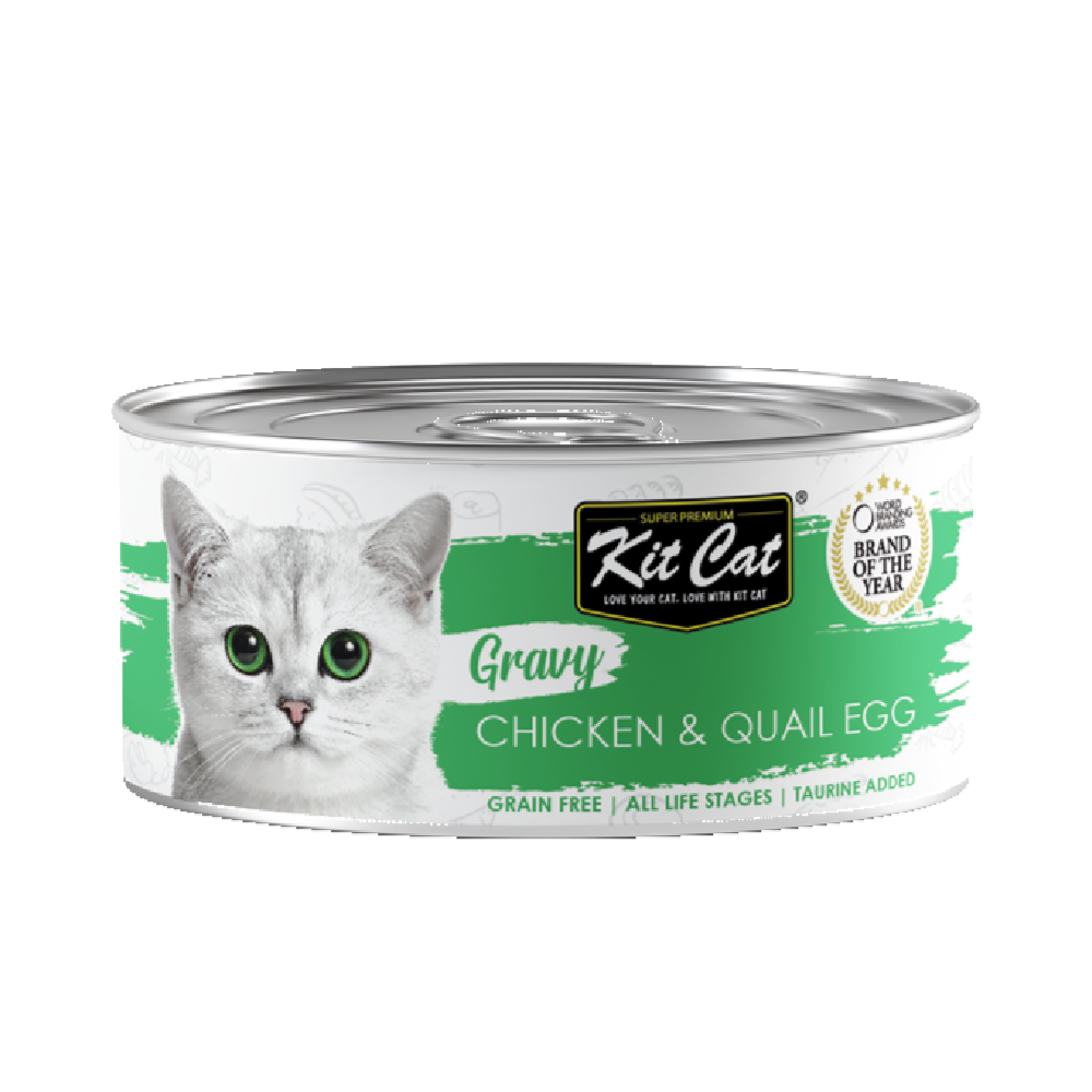 Kit Cat Gravy Canned Food (Chicken & Quail Egg) 70G Can