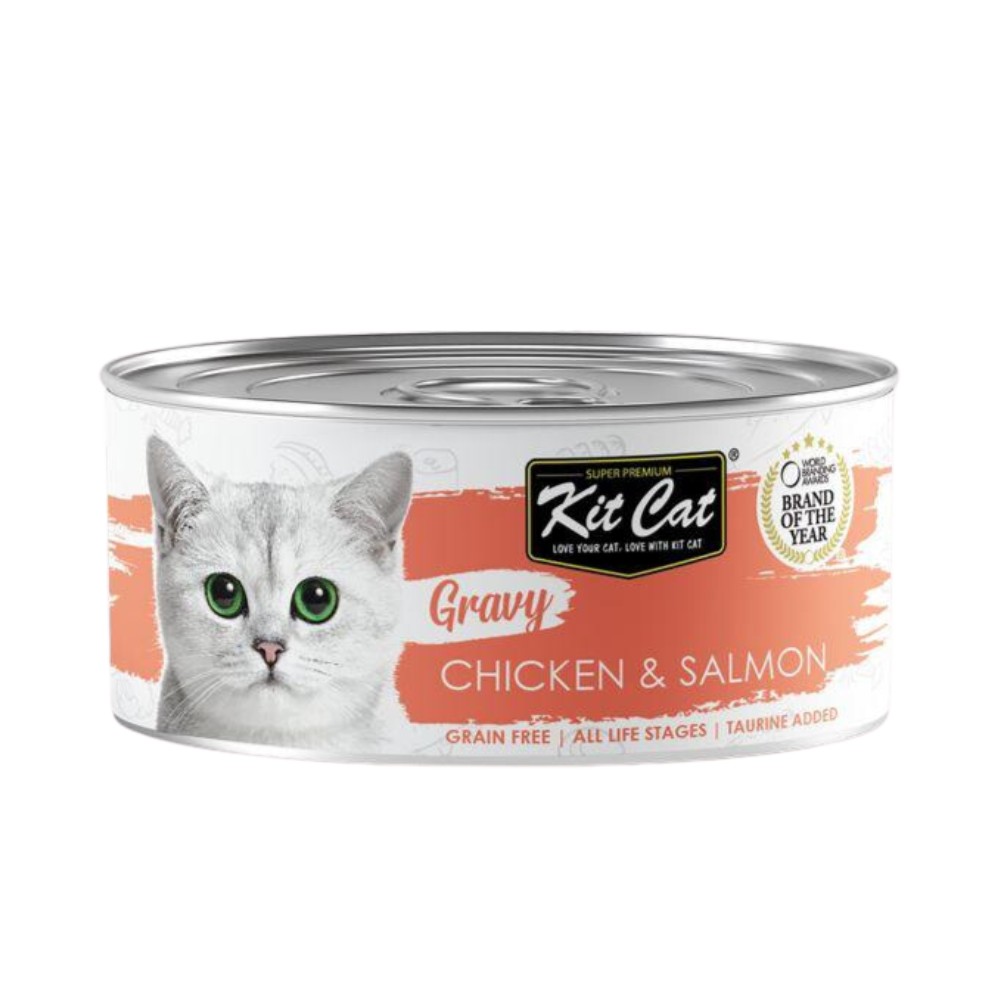 Kit Cat Gravy Canned Food (Chicken & Salmon) 70g Can