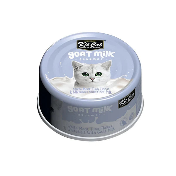 Kit Cat White Meat Tuna Flakes & Whitebait With Goat Milk 70gx24pcs