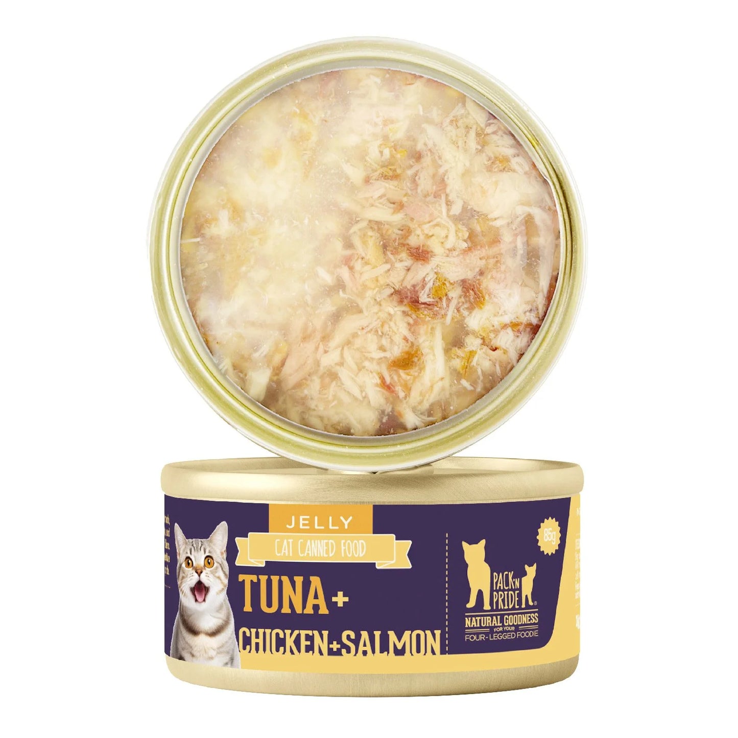 PackNPride Jelly can 85 g-Chicken + Tuna +Salmon