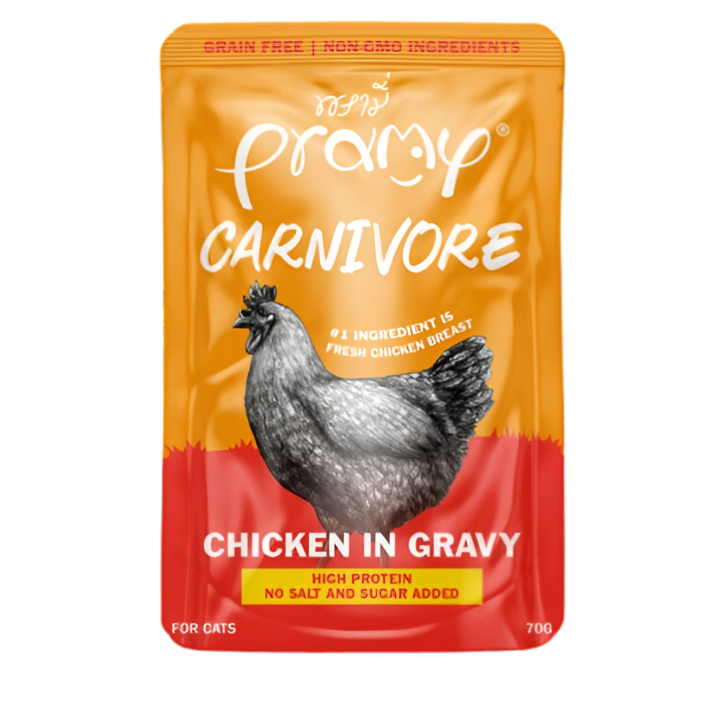Pramy Carnivore Chicken in Gravy 70g Pouch