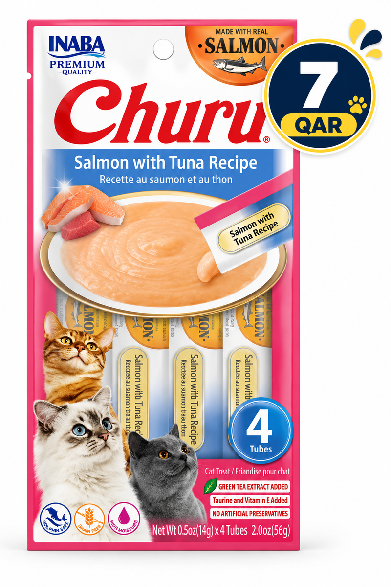 Churu Salmon with Tuna Recipe 14 g x 4 tubes