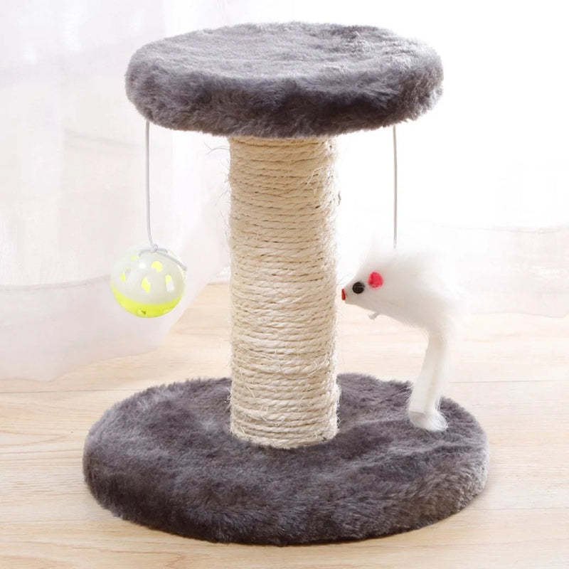 Spring double hanging cat climbing frame grey 20*18*15cm