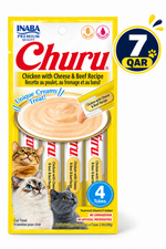 Churu Chicken with Cheese & Beef Recipe 4tubes 56g — 14gX4 Tubes
