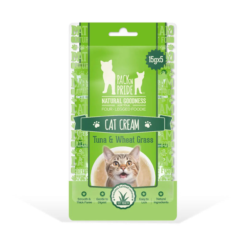 PACK’N PRIDE Creamy Cat Lick Sticks -TUNA & WHEAT GRASS 15g x 5