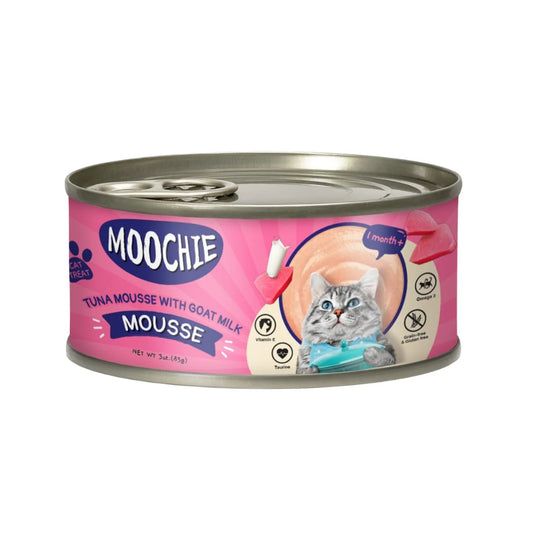Moochie Tuna Mousse With Goatmilk Mousse 85G. Can
