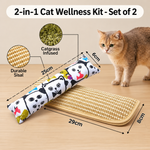 Catgrass Pillow 2 in 1, Catnip for Cat,Sisal Cat Scratch Mat