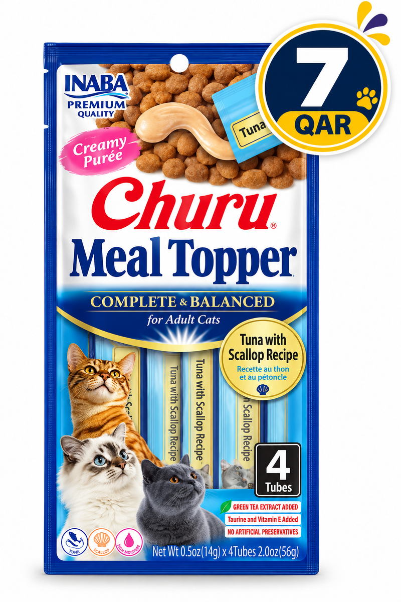 Churu Complete & Balanced for Adult Cats Tuna with Scallop Recipe — 56g