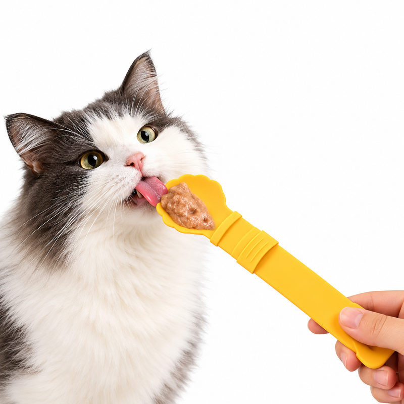 Reusable Cat Treat Feeder Spoon, Pet Strip Feeder
