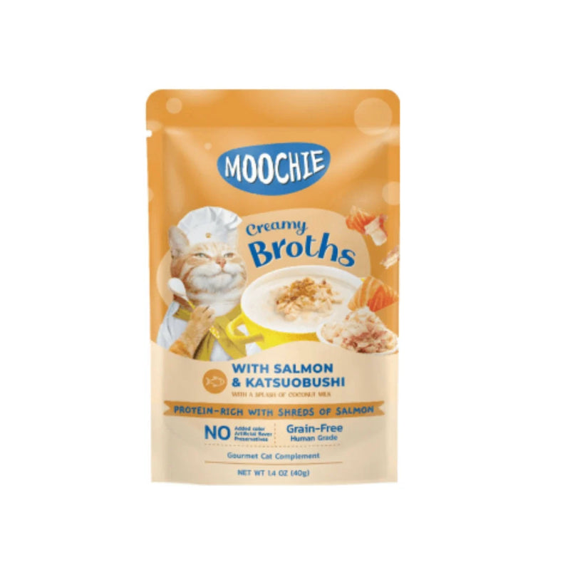 MOOCHIE CREAMY BROTH WITH SALMON & KATSUOBUSHI 40g POUCH