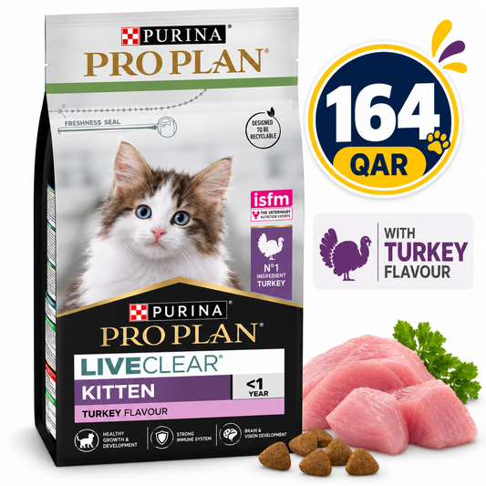 Pro Plan LiveClear Kitten, Allergen Reducing Dry Cat Food with Turkey 1.4 kg