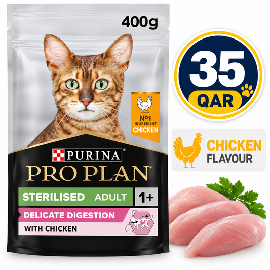 Purina Pro Plan Sterilised Adult Delicate Digestion, Dry Cat Food with Chicken, 400g