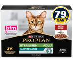 Purina Pro Plan Sterilised Adult Wet Cat Food, Beef in Gravy, MP 10X85G Box