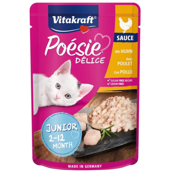 VITAKRAFT CAT WET FOOD POESIE DELISAUCE CHICKEN JUNIOR 85G