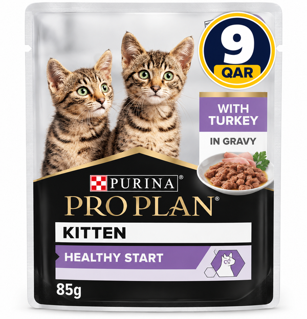 Purina Pro Plan Kitten Wet Cat Food, Turkey in Gravy MP4 85g