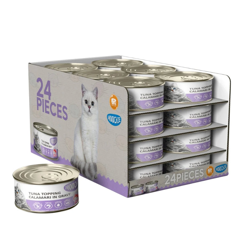 Moochie Tuna & Calamari in Gravy Wet Cat Food 24x85g