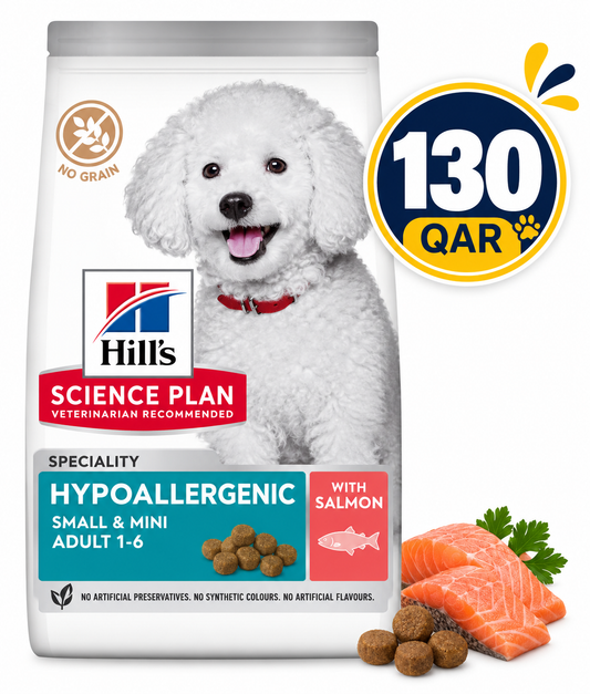 Hill’s Science Plan Hypoallergenic Small & Mini Adult Dry Canine Food with Salmon  1.5 kg