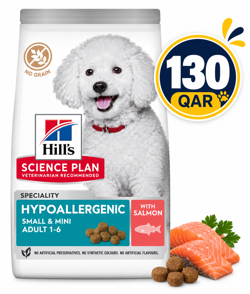 Hill’s Science Plan Hypoallergenic Small & Mini Adult Dry Canine Food with Salmon  1.5 kg