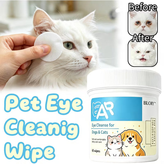BLOIY AR Eye Cleanse Wipes for Dogs & Cats – 65 Wipes