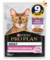 Purina Pro Plan Delicate Digestion Adult Wet Cat Food, Turkey in Gravy  85g