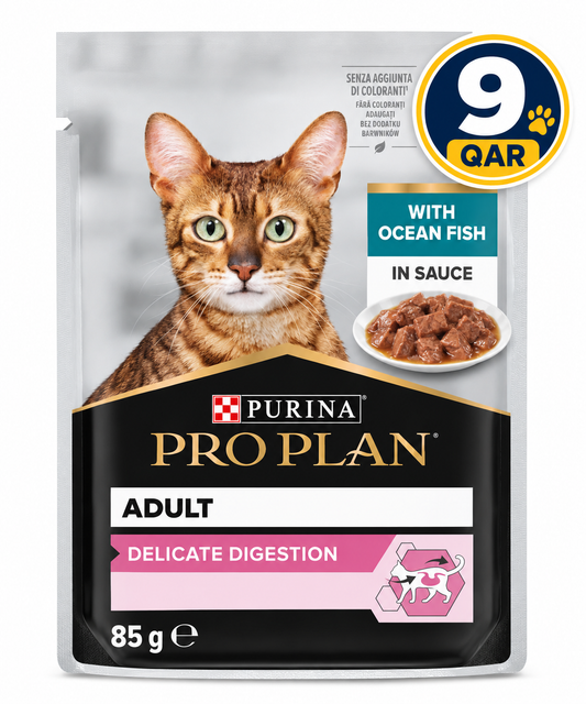 Purina Pro Plan Delicate Digestion Adult Wet Cat Food, Ocean Fish in Gravy, MP  85g