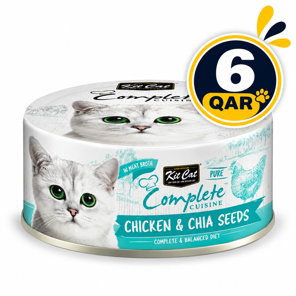 Kit Cat Complete Cuisine-Chicken & Chia Seeds 70g Can