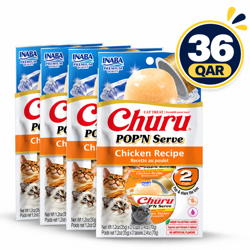 Churu POP`N Serve Chicken Recipe 35 g x 2 cups x 4 packs