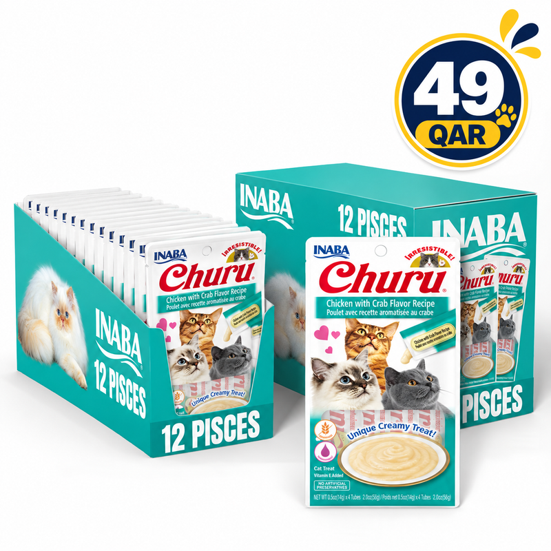 CHURU CHICKEN WITH CRAB 4 sticks 56gX12 (EX)