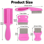 Pet Grooming Comb Set – 5 Pcs, Cat Grooming , Dog Grooming
