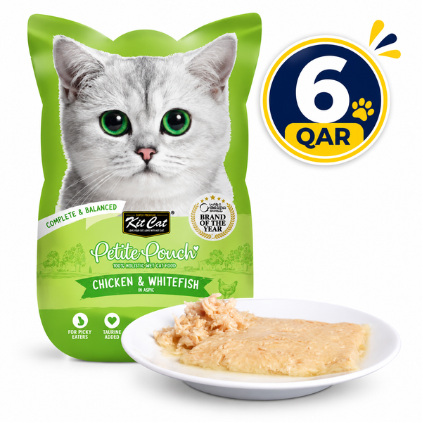 Kit Cat Petite Pouch Complete & Balanced Chicken & Whitefish In Aspic 70g