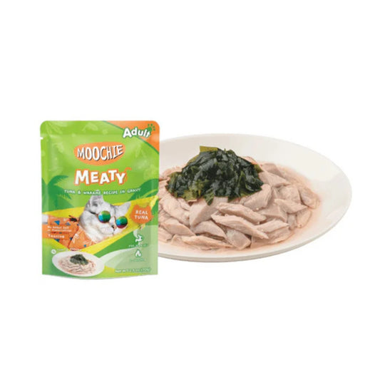Moochie Meaty Tuna & Wakame Recipe In Gravy  70G  Pouch