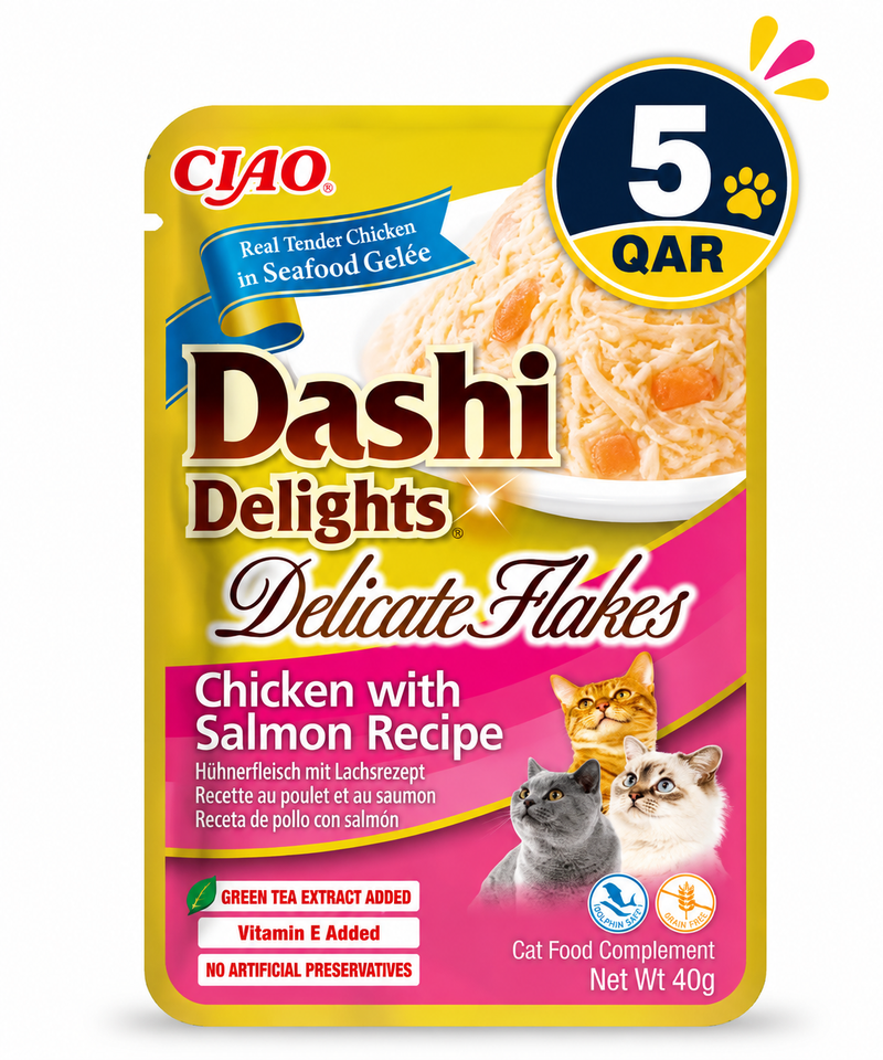 Dashi Delights Delicate Flakes Chicken with Salmon Recipe 40g