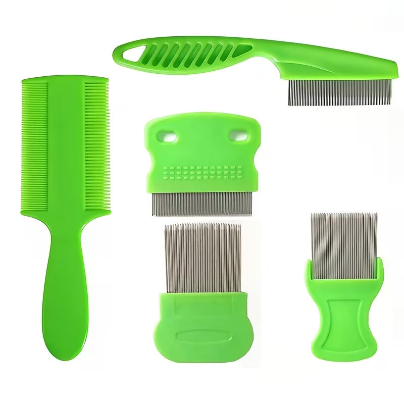 Pet Grooming Comb Set – 5 Pcs, Cat Grooming , Dog Grooming