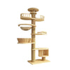 Floor-to-Ceiling Cat Tree  V4 – Wood, Acrylic & Sisal  Multi-Level Tower for Cats  60×40×255–265 cm