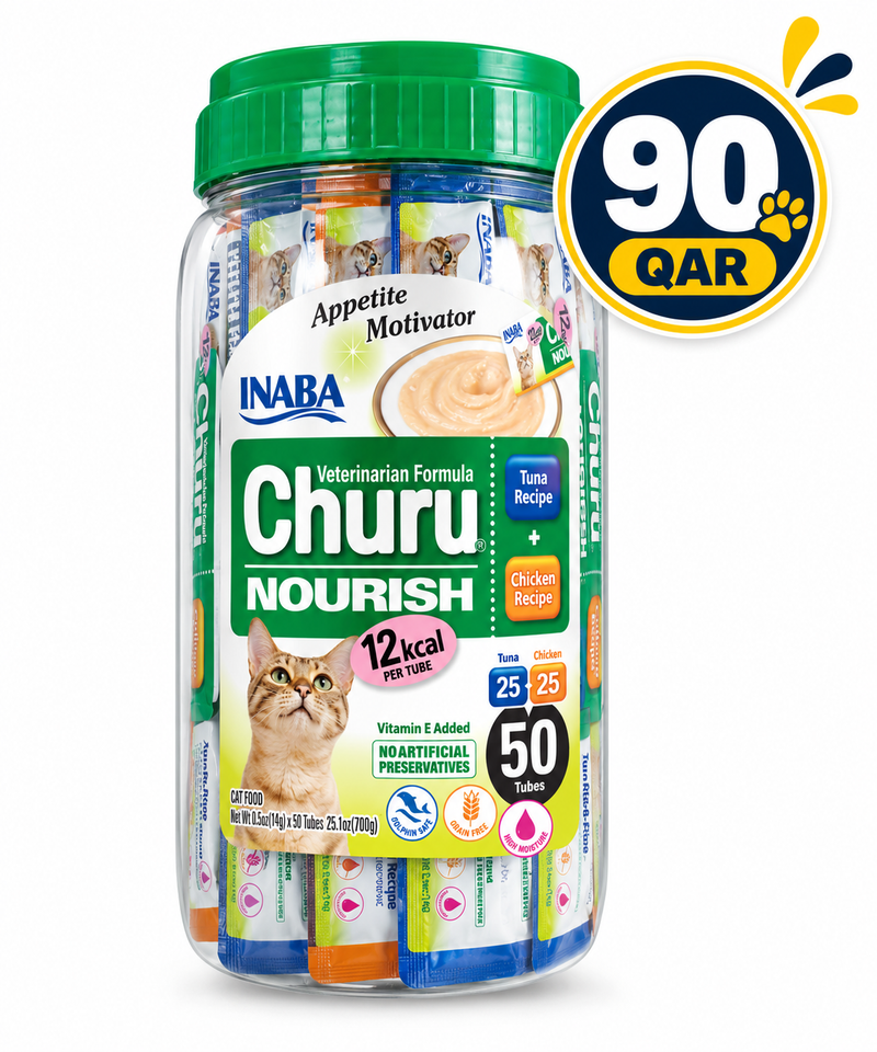 Churu Nourish-Tuna Recipe & Chicken Recipe 14 g X 50 tubes in 1 bottle