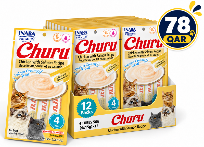 Churu Chicken With Salmon Recipe 4 Sticks 56g — 4x12