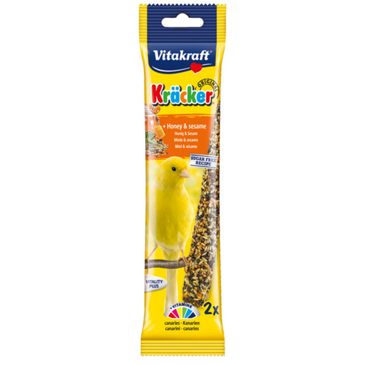 Vitakraft Canary Cracker Honey & Sesame – 2 Sticks, 60 g