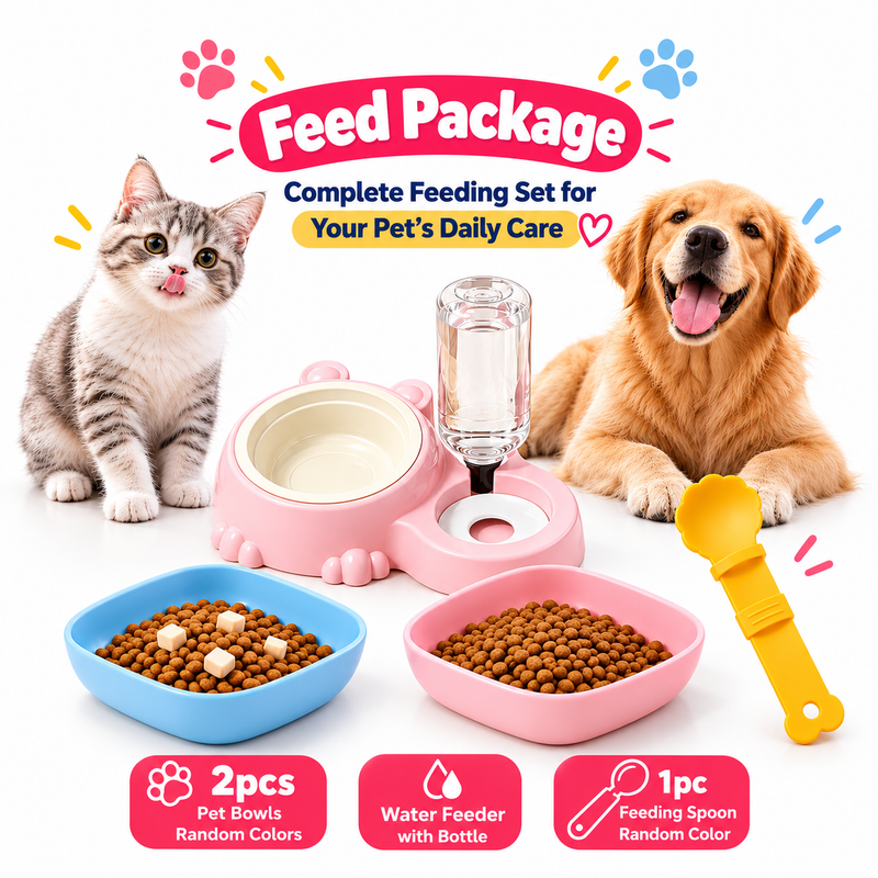 Pet Feeding Set, Bowls & Feeders