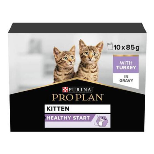 Purina Pro Plan Kitten Wet Cat Food, Turkey in Gravy MP4 10x85g Box