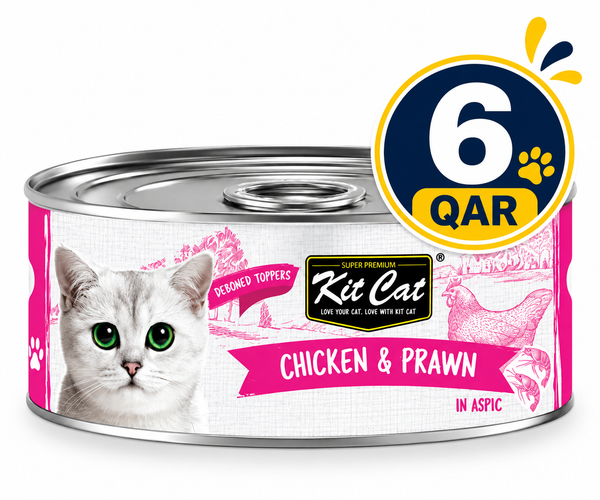 Kit Cat Deboned Chicken & Prawn Toppers 80g Can