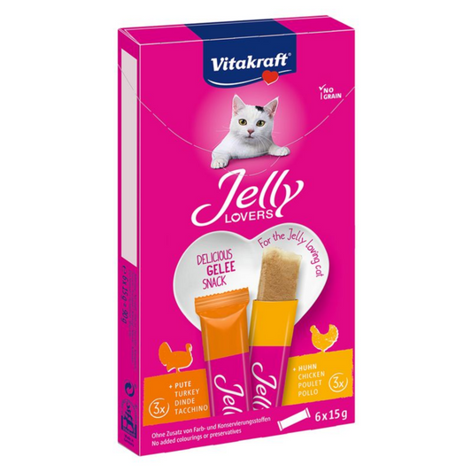 Vitakraft Cat Treat Jelly Lovers Chicken & Turkey 15g – 6pcs