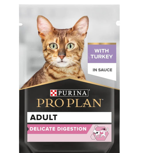 Purina Pro Plan Delicate Digestion Adult Wet Cat Food, Turkey in Gravy, MP 85g