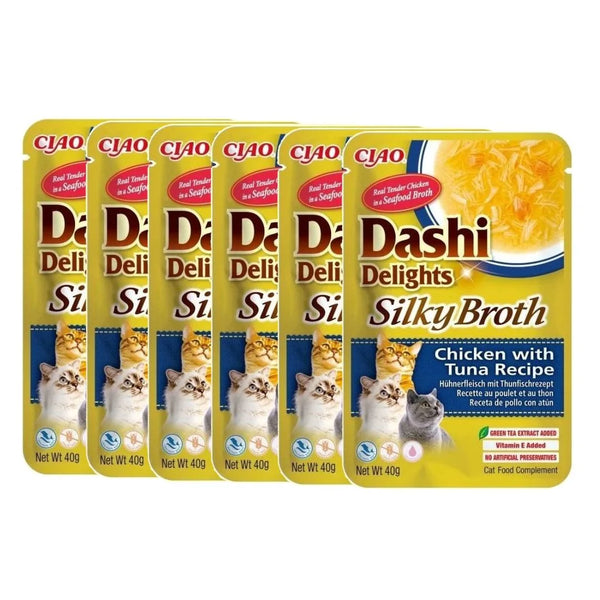 Dashi Delights Silky Broth Chicken with Tuna Recipe 40g x 6 pouches