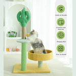 Modern Cactus Cat Tree with Scratcher 40*78cm