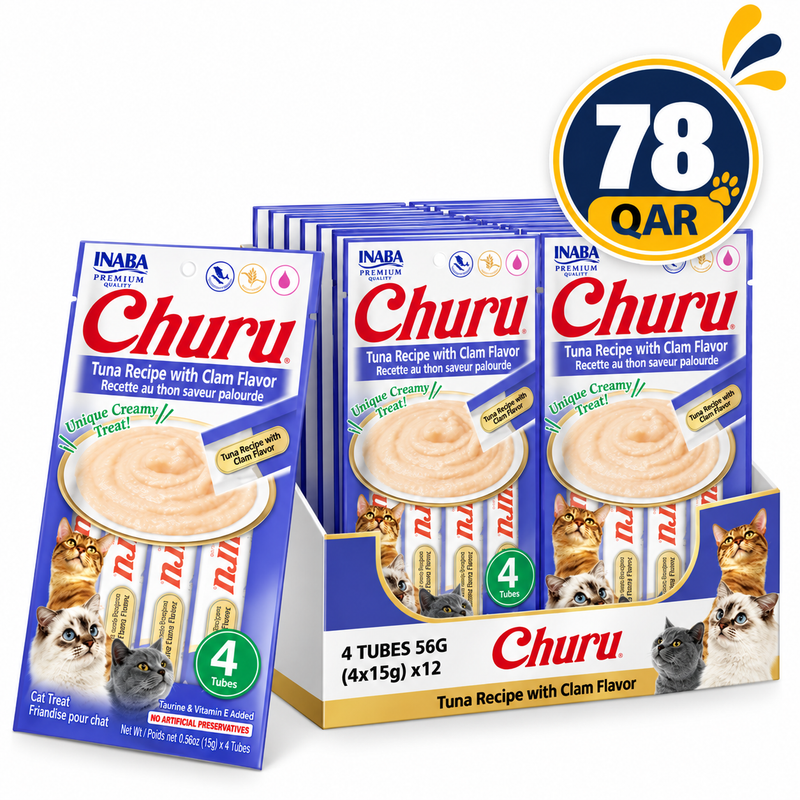 Churu Tuna Recipe With Clam Flavor 4 Sticks 56g — 4x12