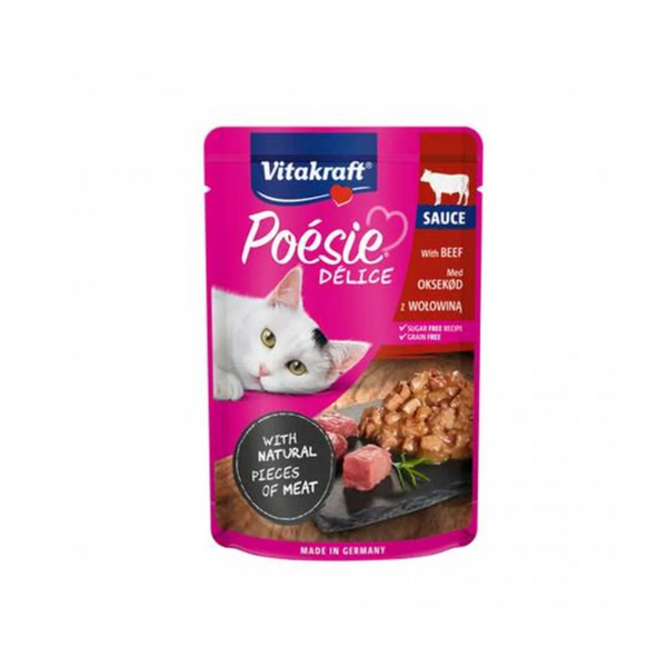 VITAKRAFT CAT WET FOOD POESIE DELICE BEEF 85G