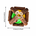 Interactive Wooden Cat Toy Ball with Bell